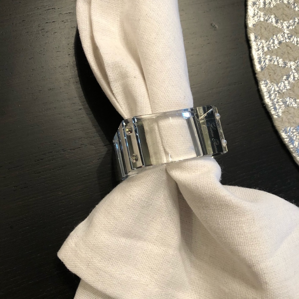 Lucien Piccard Crystal Napkin Rings